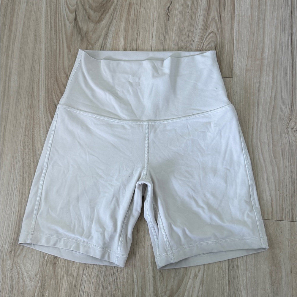 lululemon athletica white Bike Shorts
